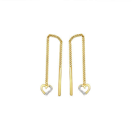 Ohrhänger 333/- Gelbgold glanz Herz