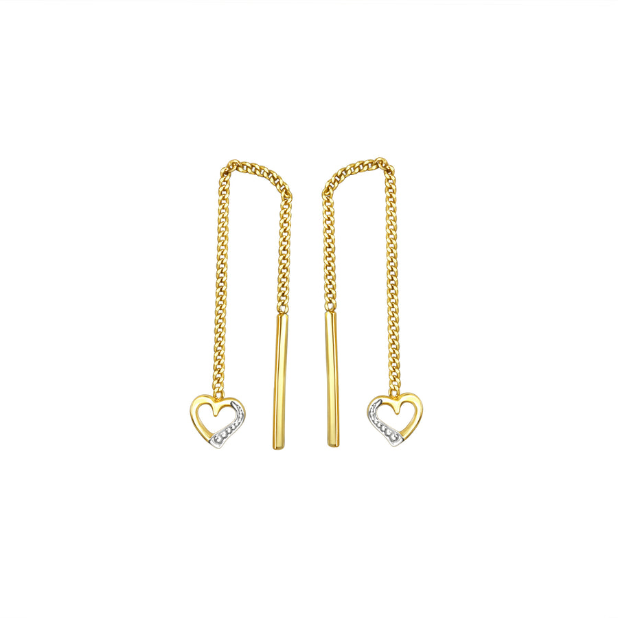 Ohrhänger 333/- Gelbgold glanz Herz