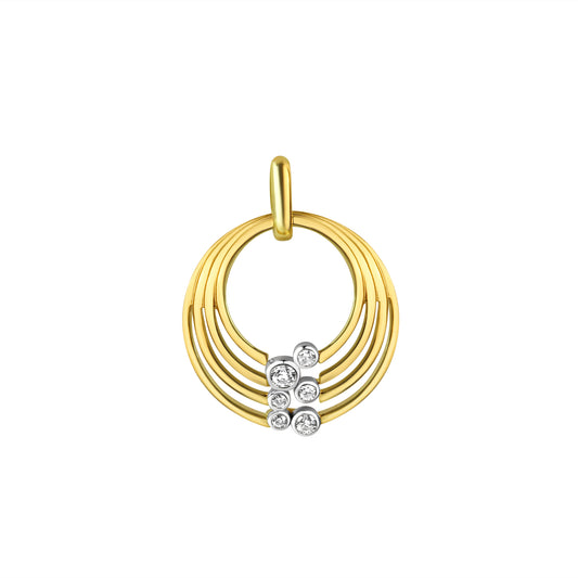 Anhänger 925/- Sterling Silber vergoldet bicolor
