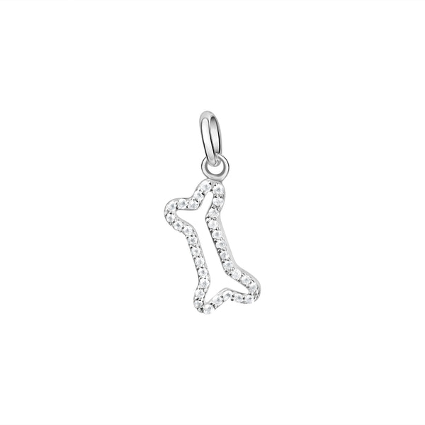 Anhänger 925/- Sterling Silber rhodiniert Knochen