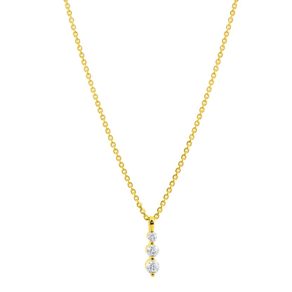 Anhänger mit Kette 333 Gelbgold glanz Zirkonia