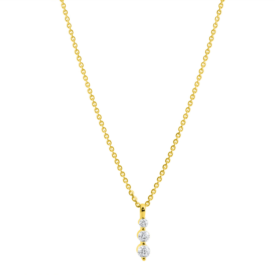 Anhänger mit Kette 333 Gelbgold glanz Zirkonia