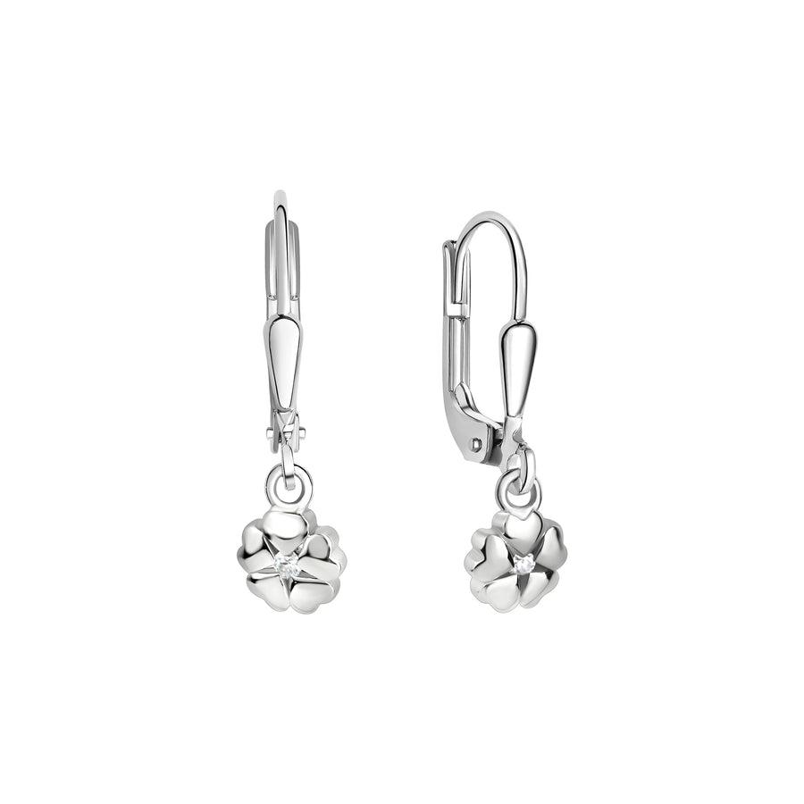 Ohrhänger 925/- Sterling Silber rhodiniert Herzen Zirkonia