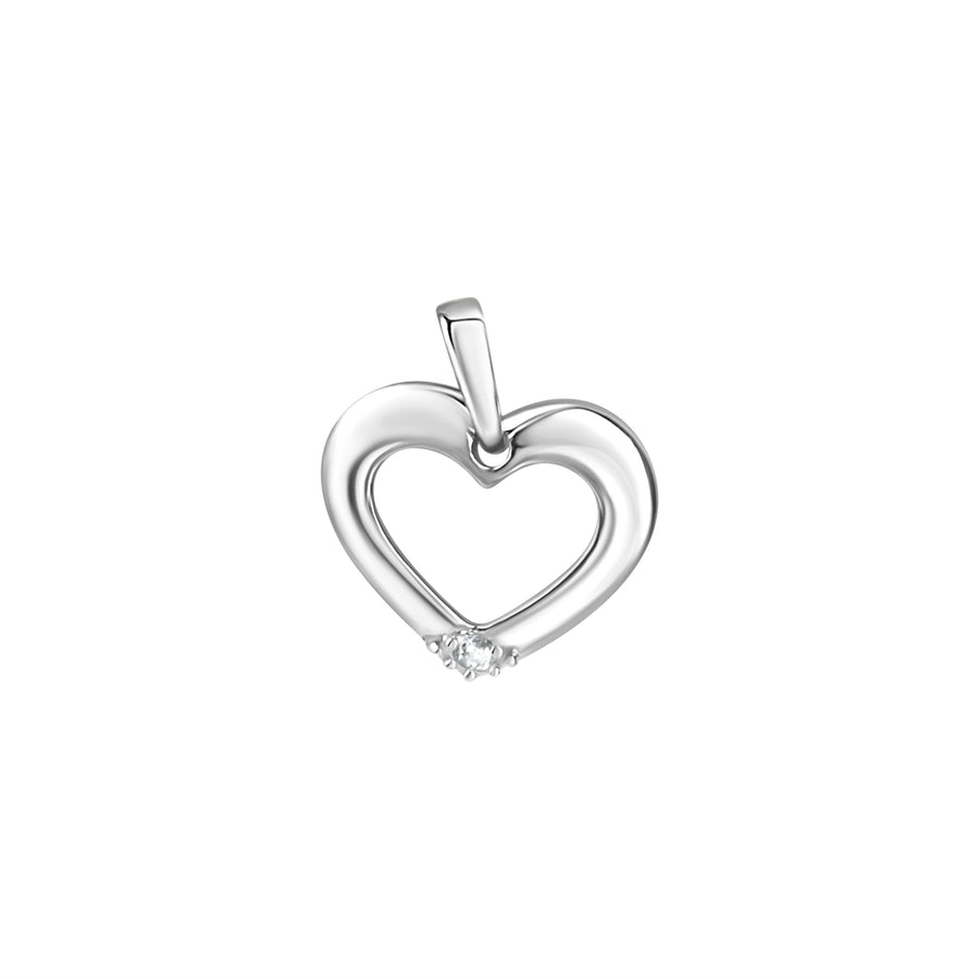 Anhänger 925/- Sterling Silber rhodiniert glanz Zirkonia