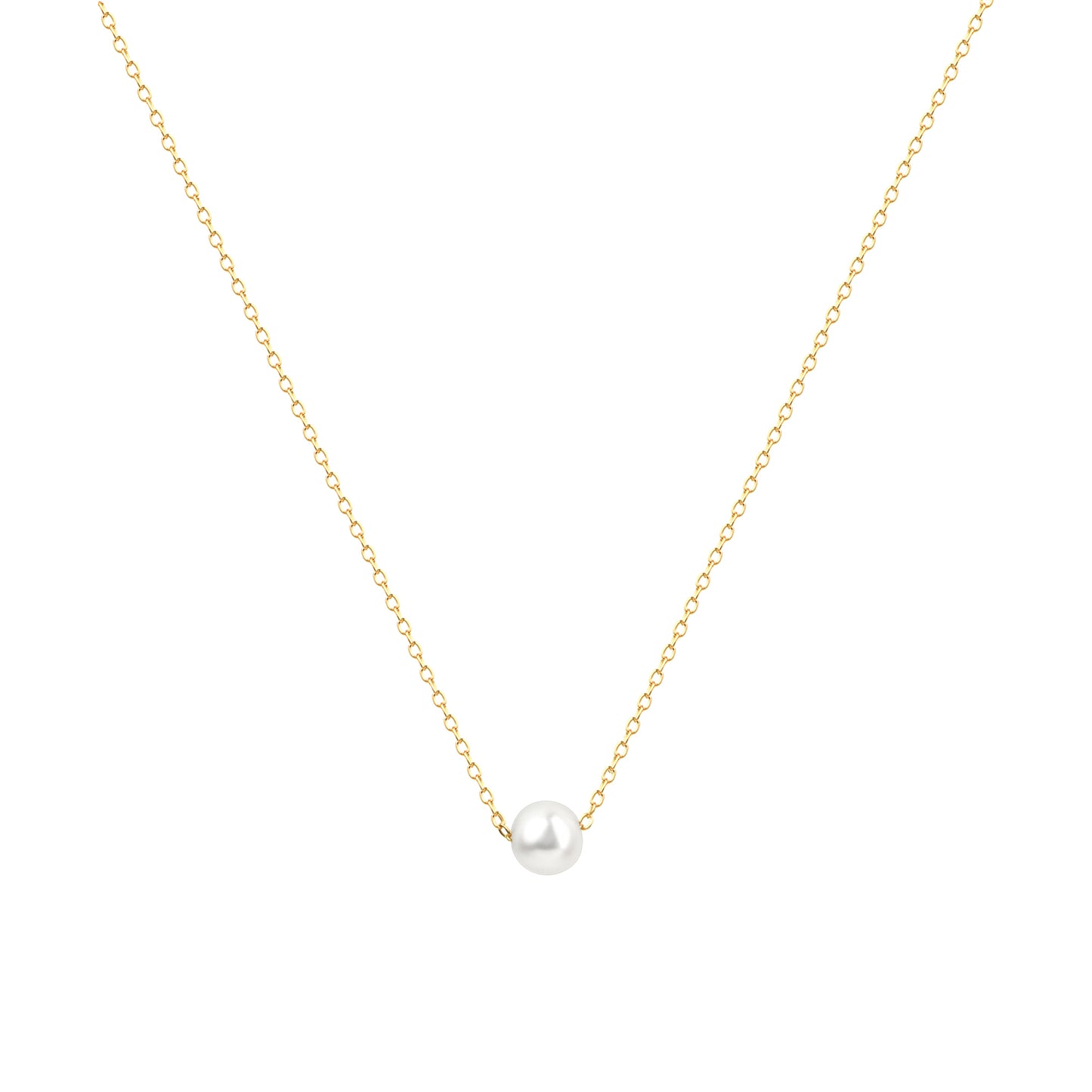 Kette 925/- Sterling Silber vergoldet Perle