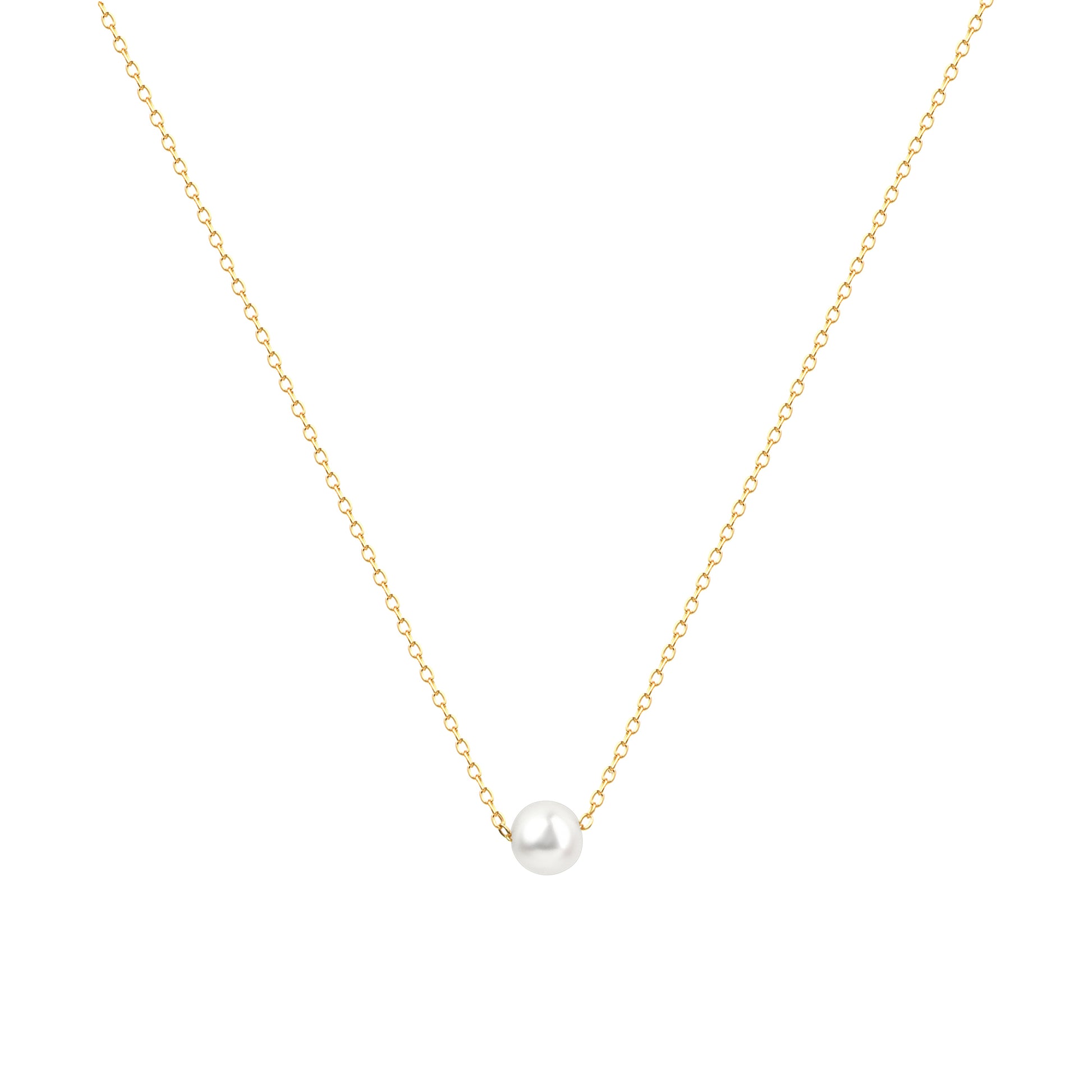Kette 925/- Sterling Silber vergoldet Perle