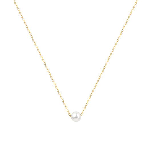 Kette 925/- Sterling Silber vergoldet Perle