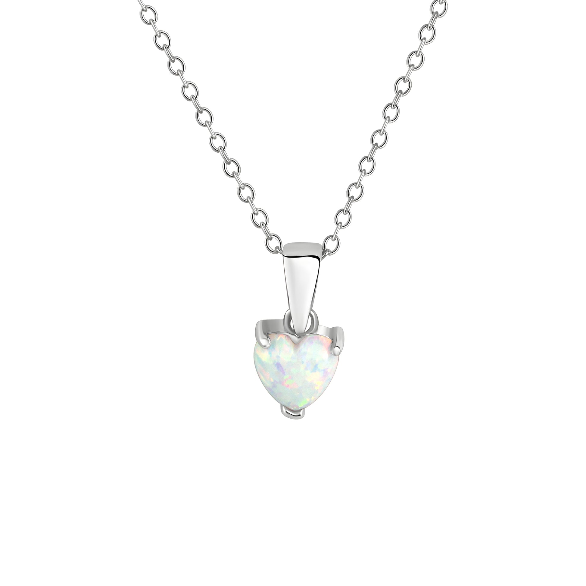 Anhänger mit Kette 925/- Sterling Silber rhodiniert Opal