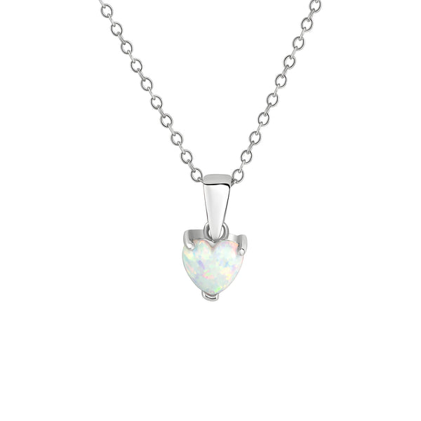 Anhänger mit Kette 925/- Sterling Silber rhodiniert Opal