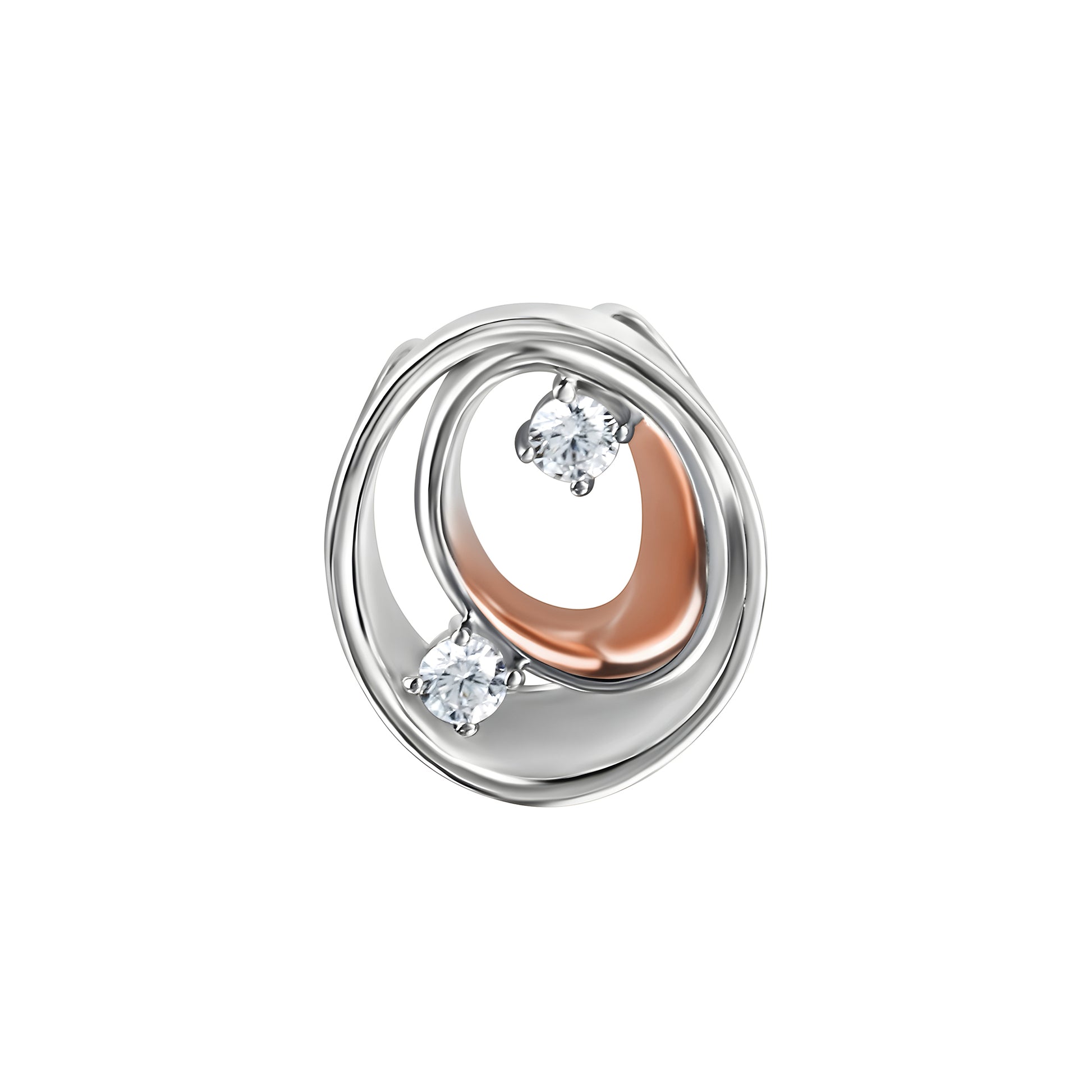 Anhänger 925/-Sterling Silber rhodiniert teils rosévergoldet