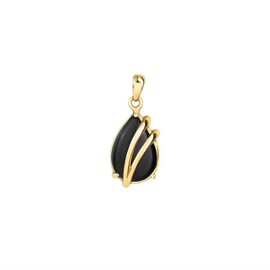 Anhänger 375/- Gelbgold glanz Onyx