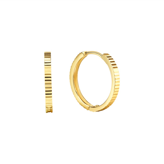 Creolen 375/- Gelbgold diamantiert Ø 17mm