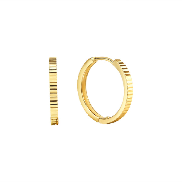 Creolen 375/- Gelbgold diamantiert Ø 17mm
