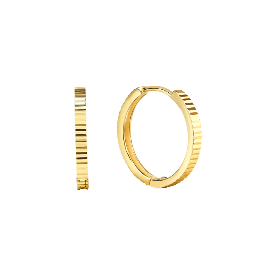 Creolen 375/- Gelbgold diamantiert Ø 17mm