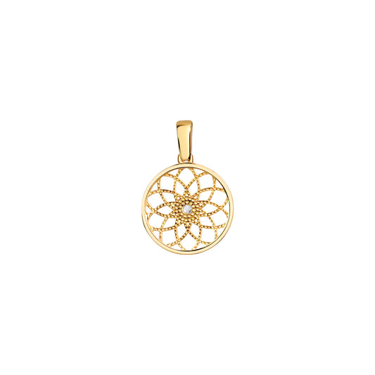 Anhänger 375/- Gelbgold glanz Lebensblume