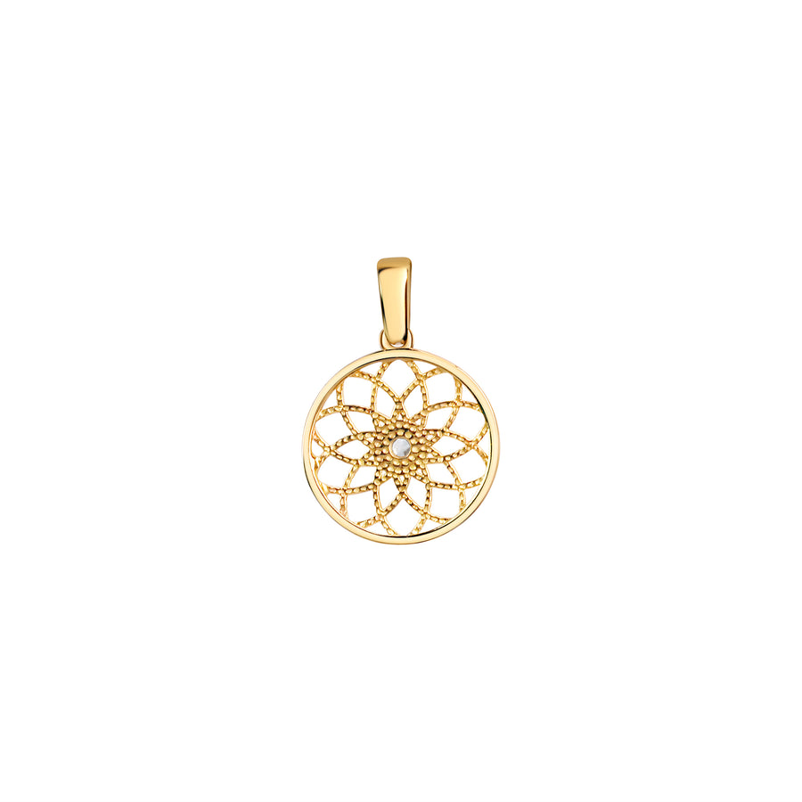Anhänger 375/- Gelbgold glanz Lebensblume