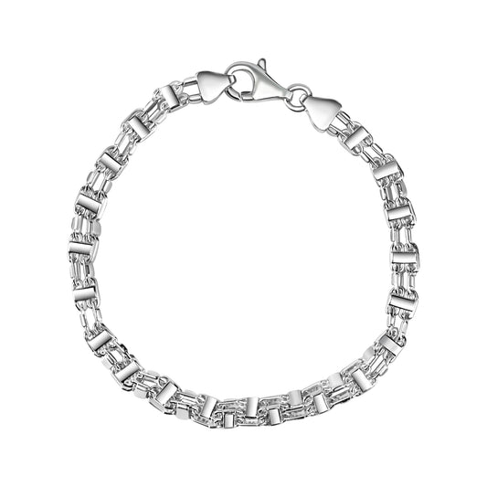 Armband 925/- Sterling Silber Käfigkette 4mm 19cm