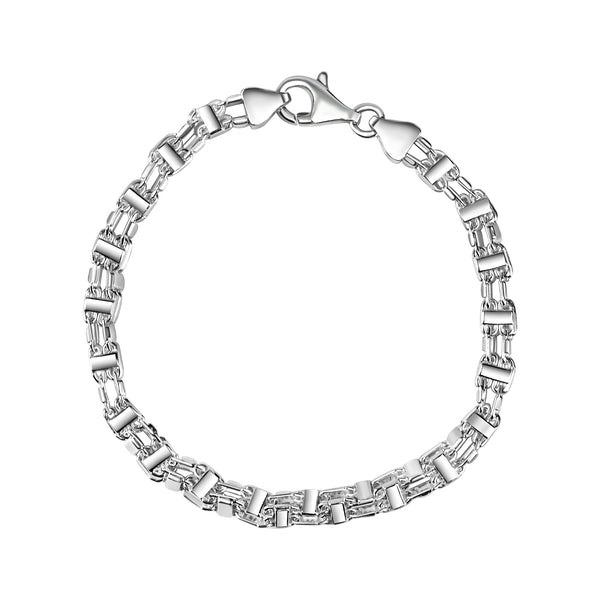 Armband 925/- Sterling Silber Käfigkette 4mm 19cm