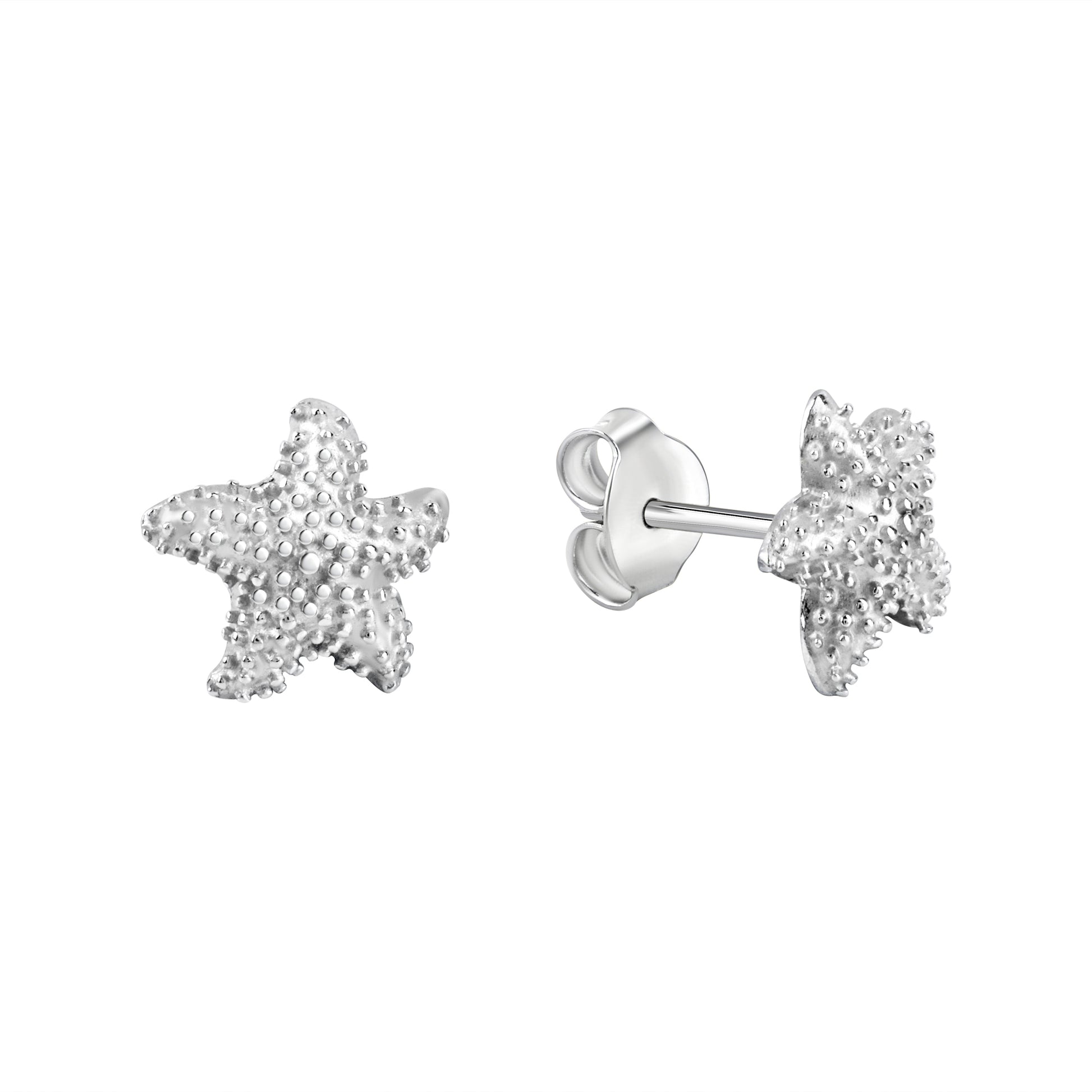 Ohrstecker 925/- Sterling Silber rhodiniert Seestern