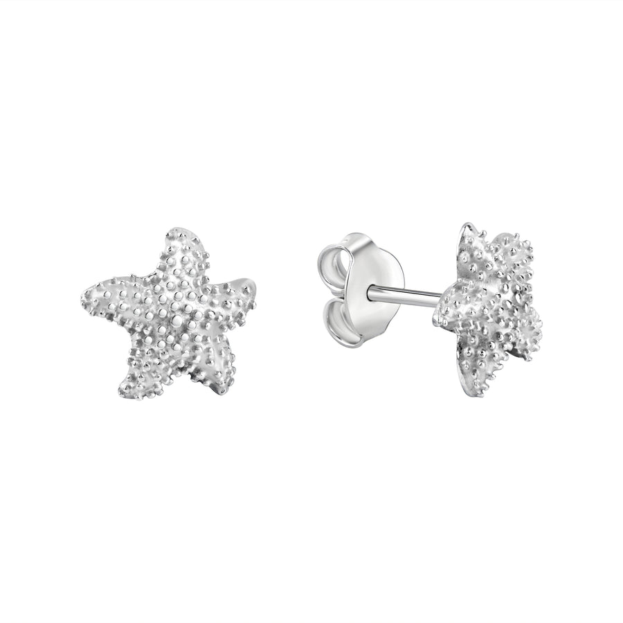 Ohrstecker 925/- Sterling Silber rhodiniert Seestern