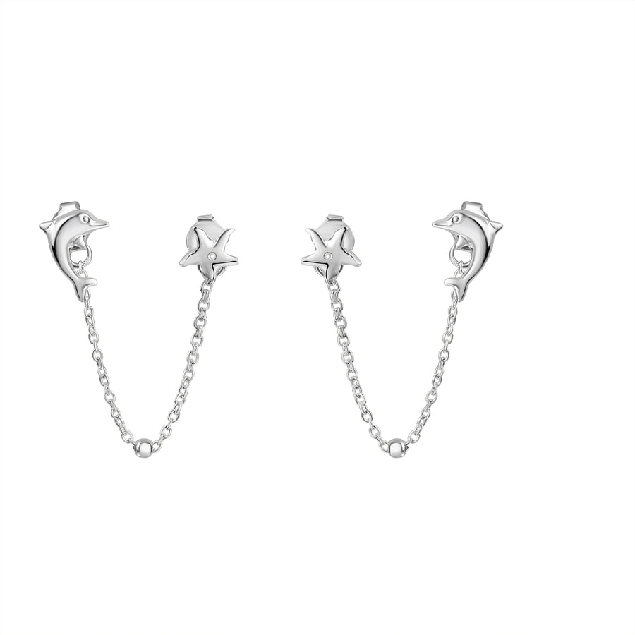 Ohrstecker 925/- Sterling Silber rhodiniert maritim