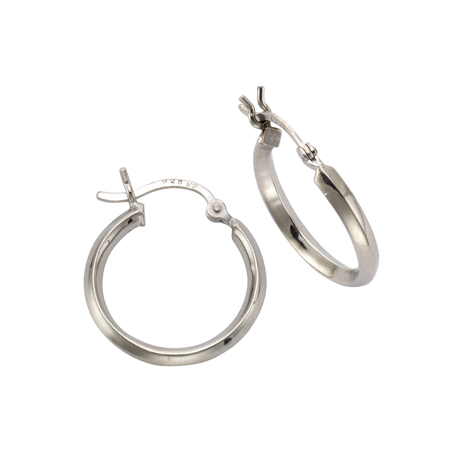Creolen 925/- Sterling Silber rhodiniert