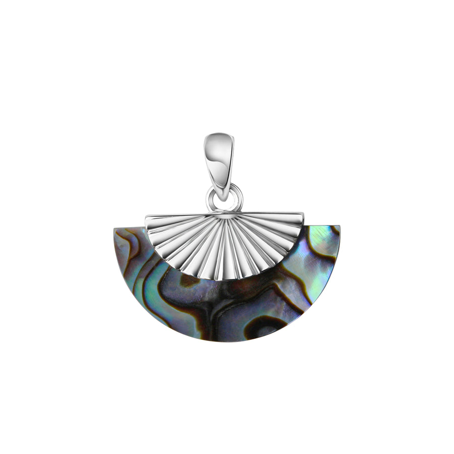Anhänger 925/- Sterling Silber rhodiniert Abalone