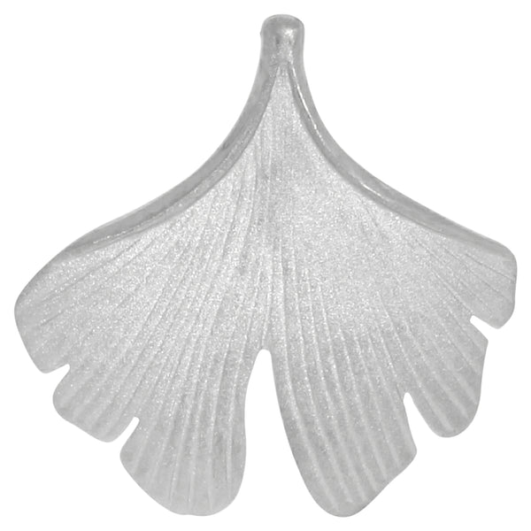 Anhänger 925/- Sterling Silber rhodiniert matt Gingko