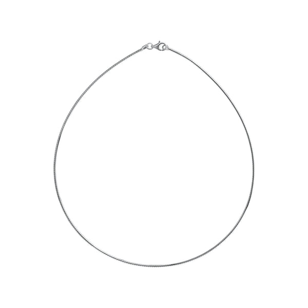 Kette 925/- Sterling Silber weiß Omega 1,0mm 38cm