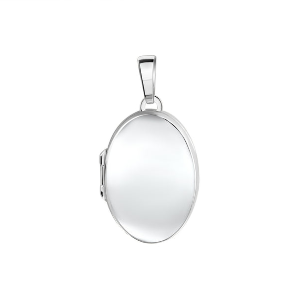 Anhänger 925/- Sterling Silber rhodiniert oval glanz
