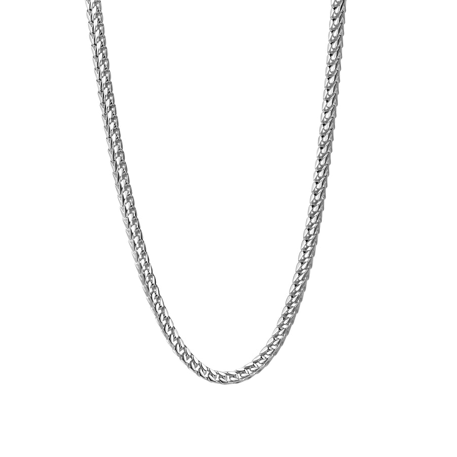 Kette 925/- Sterling Silber weiß Francokette 3x3mm