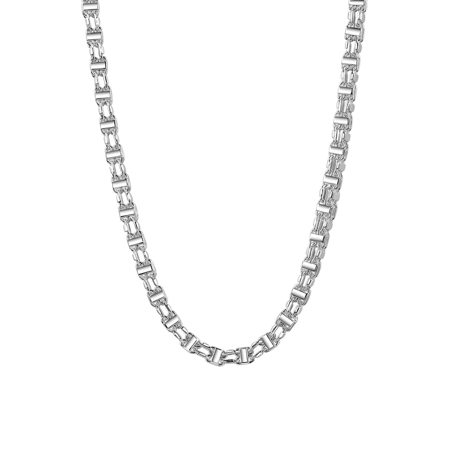 Kette 925/- Sterling Silber weiß Käfigkette 4mm