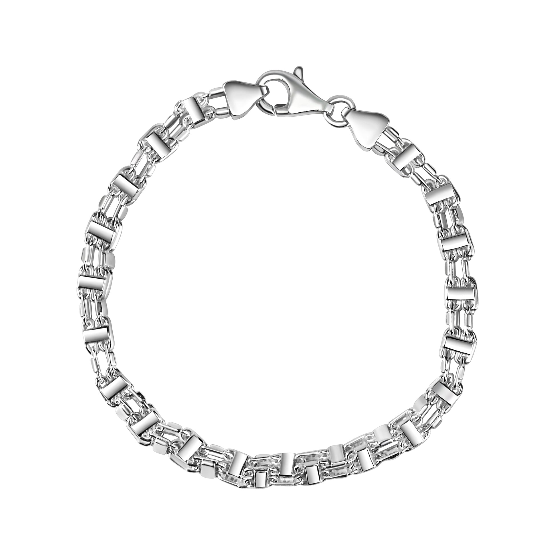 Armband 925/- Sterling Silber Käfigkette 4mm 21 cm