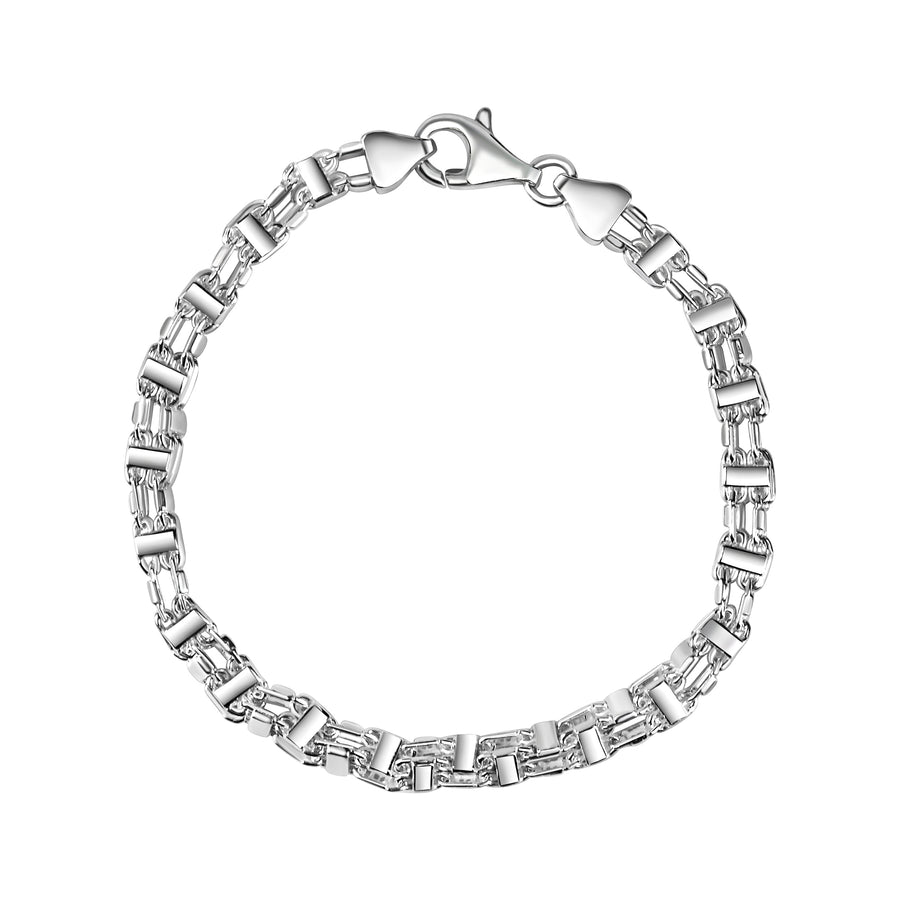 Armband 925/- Sterling Silber Käfigkette 4mm