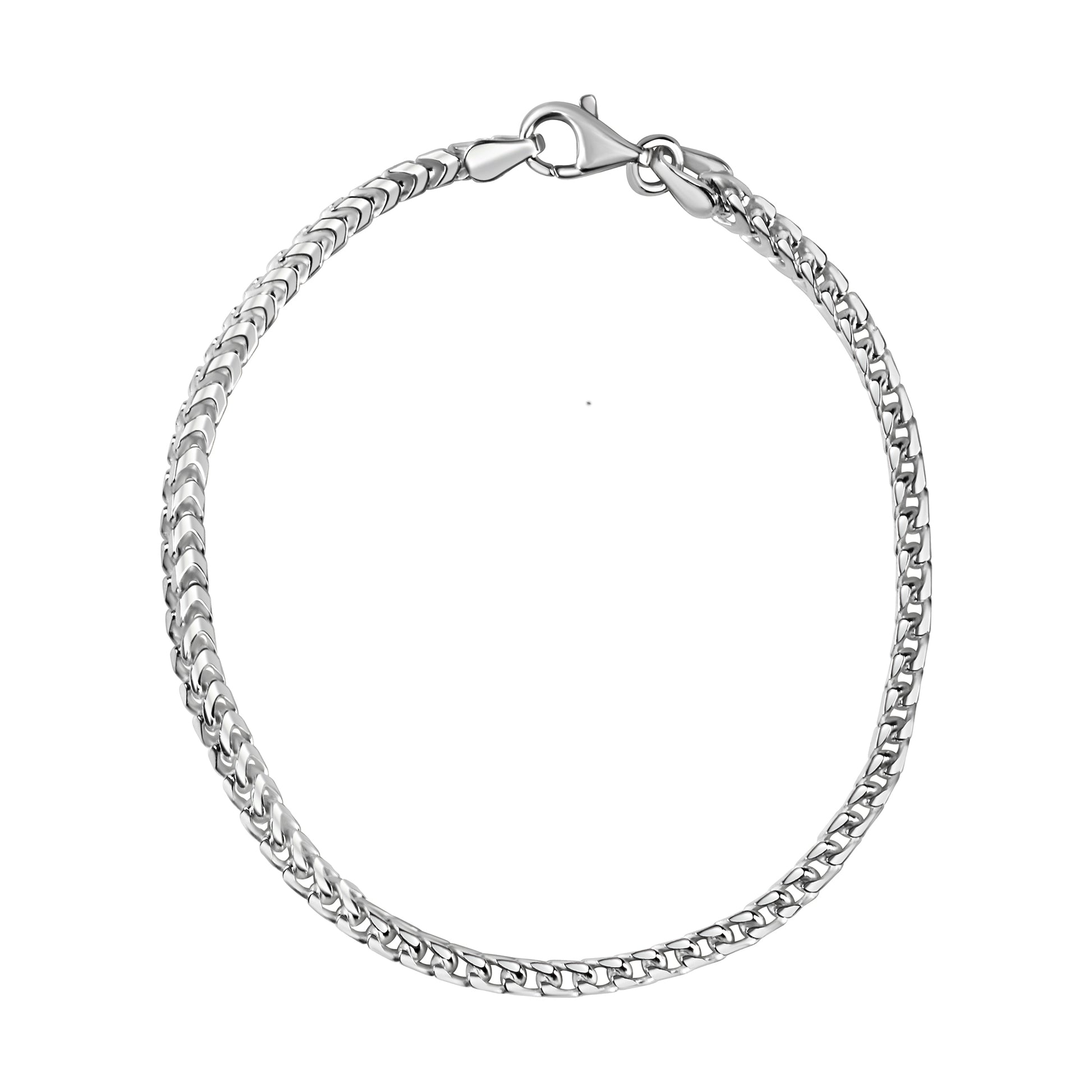 Armband 925/- Sterling Silber rhodiniert Francokette 3mm 21 cm