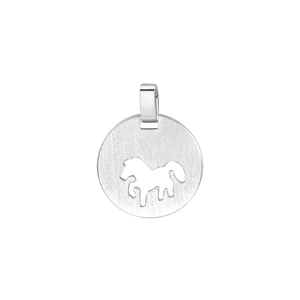 Anhänger 925/- Sterling Silber rhodiniert matt Pferd