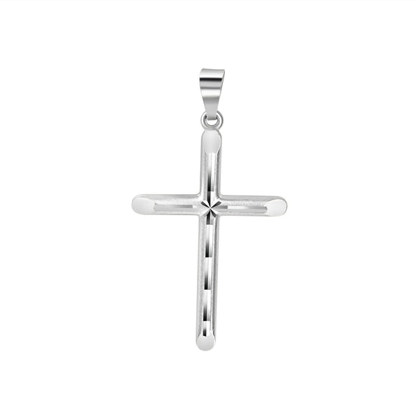 Anhänger 925/- Sterling Silber matt diamantiert Kreuz
