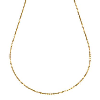 Kette Edelstahl gelb PVD beschichtet Rundanker 50cm