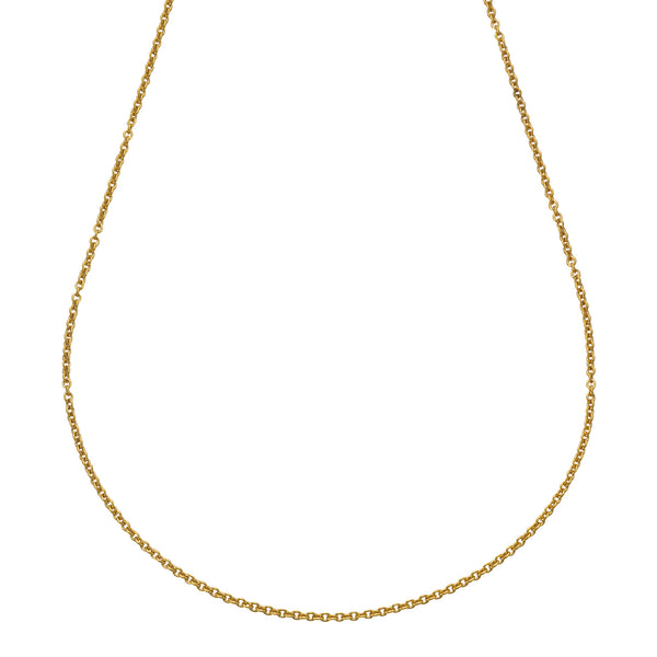 Kette Edelstahl gelb PVD beschichtet Rundanker 50cm