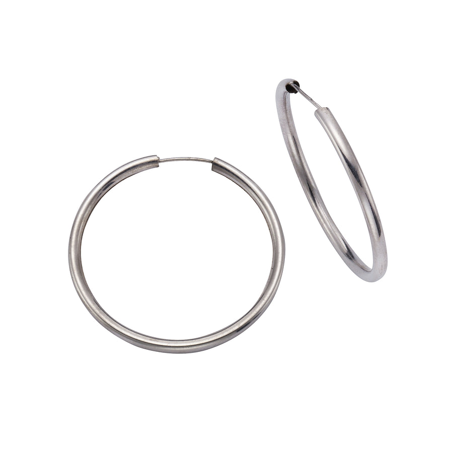 Creolen 925 Silber rhodiniert