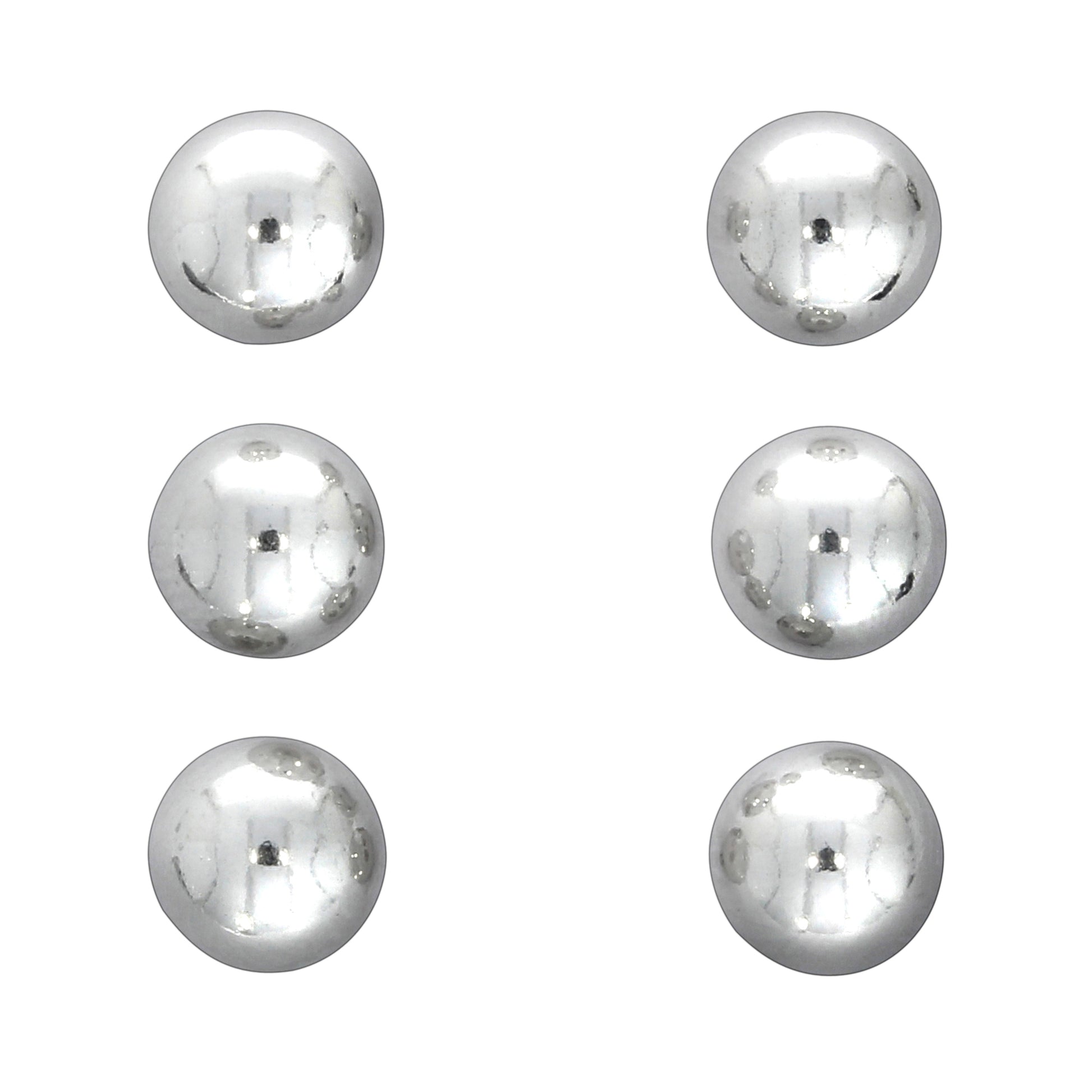 Ohrstecker 925 Silber 3 Paar 6mm