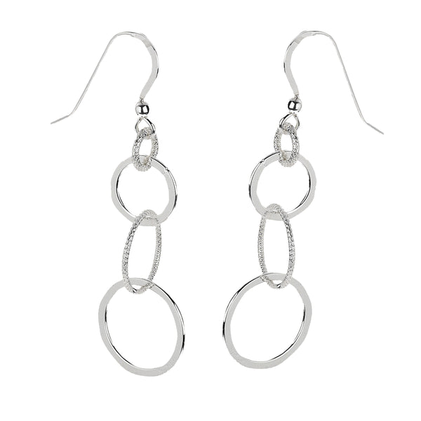 Ohrhaken 925 Silber Ringe rhodiniert