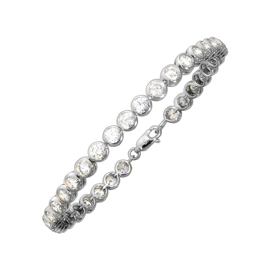 Armband Silber 925 rhodiniert 34x Zirkonia