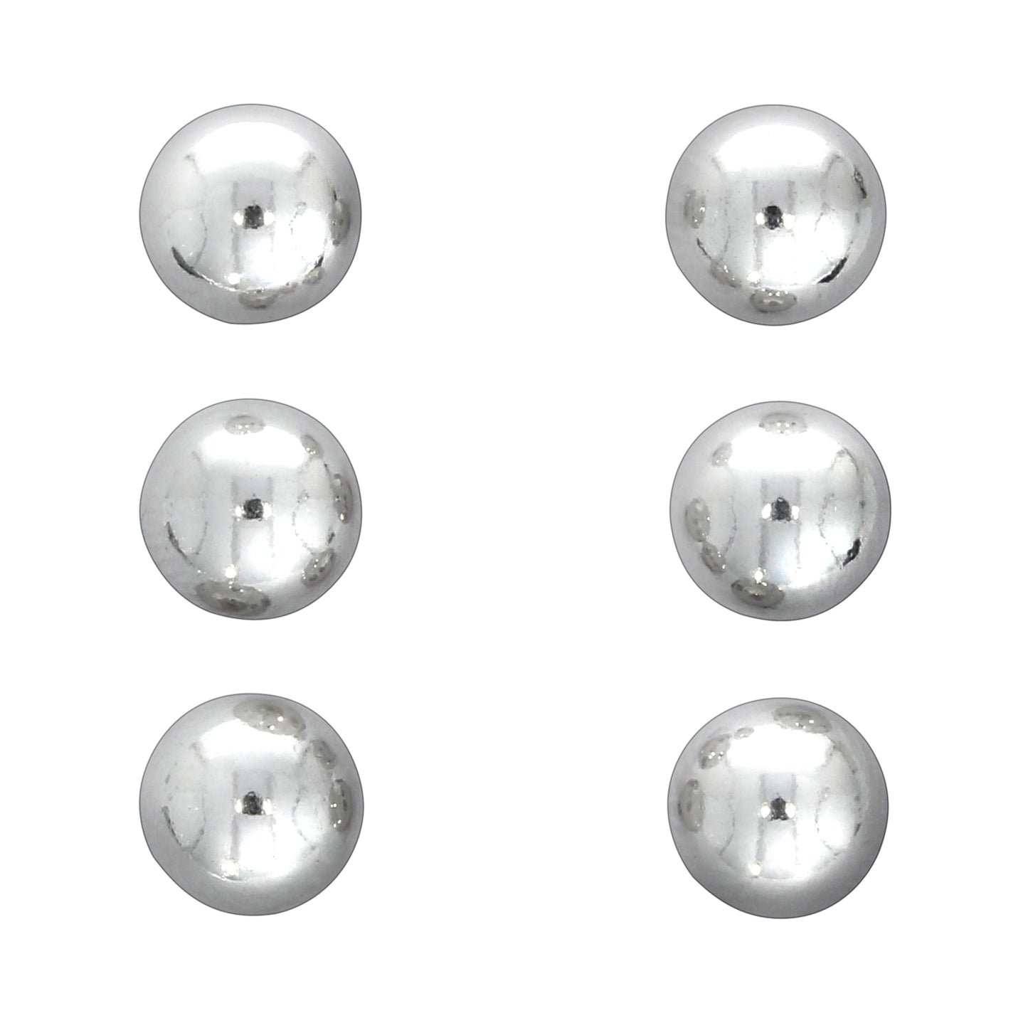 Ohrstecker 925 Silber 3 Paar 8mm