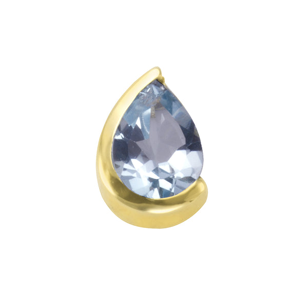 Anhänger 333/- Gelbgold mit Blautopas