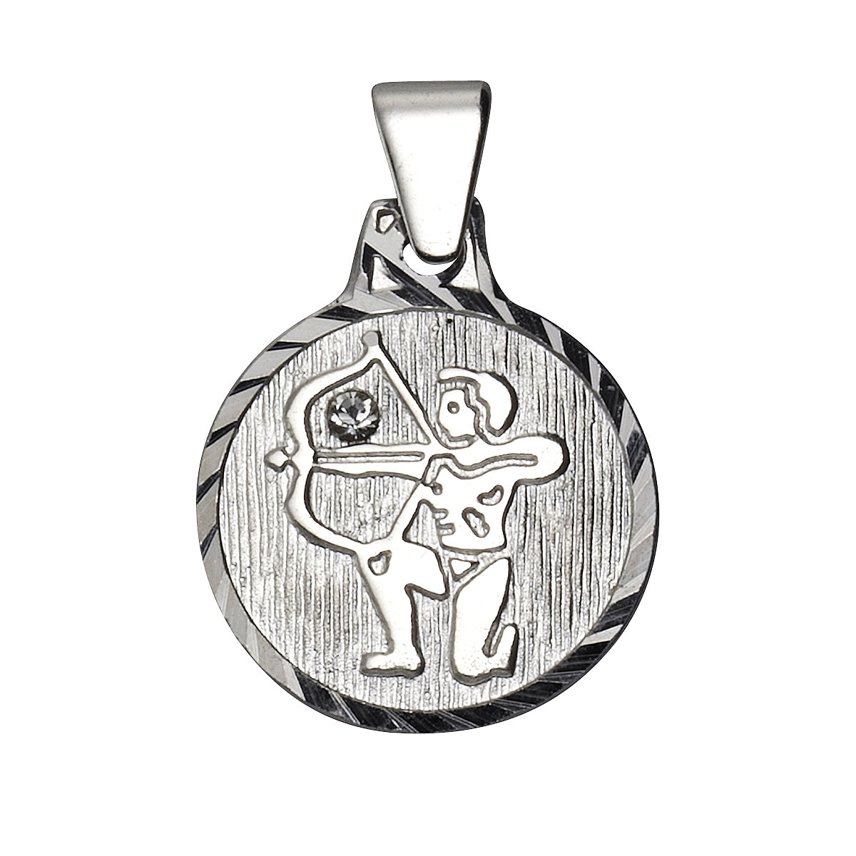 Anhänger 925/- Sterling Silber rhod. Schütze