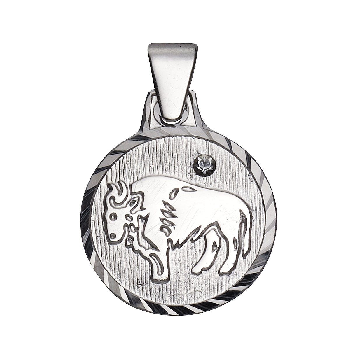 Anhänger 925/- Sterling Silber rhod. Stier