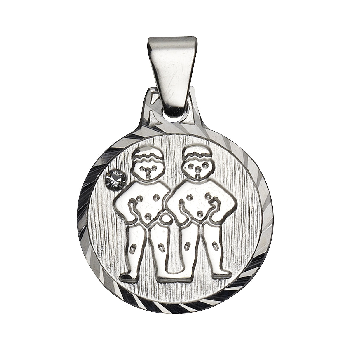 Anhänger 925/- Sterling Silber rhod. Zwillinge