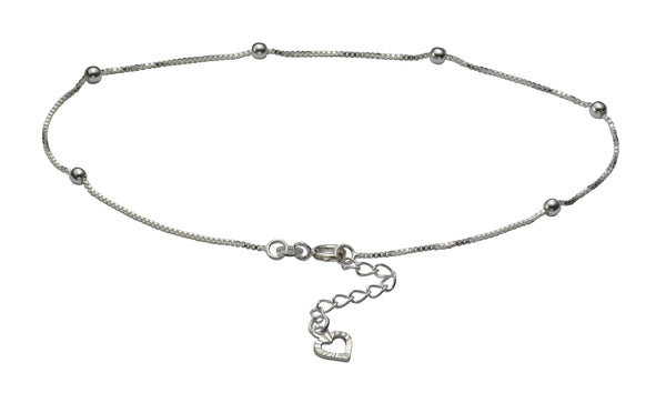 Fusskette 925 Sterling Silber Kugeln