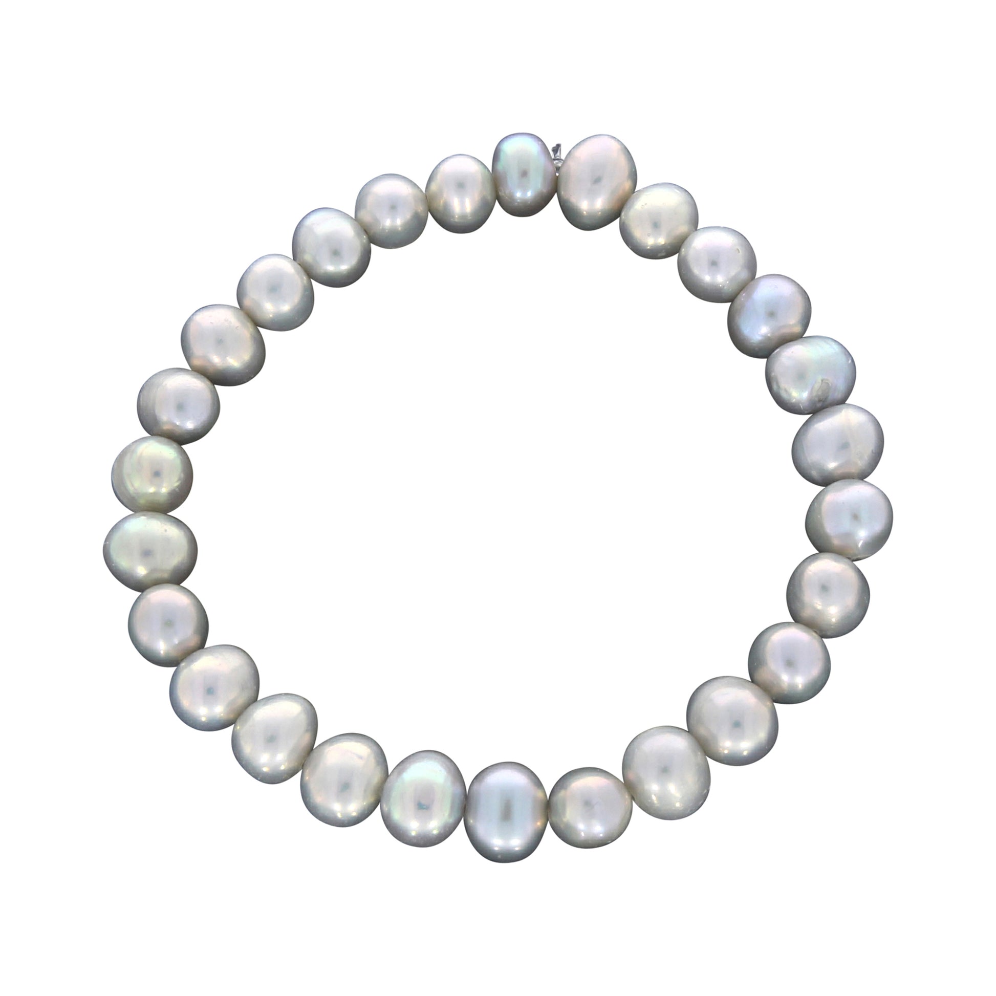 Armband Süßwasserzuchtperlen grau 6mm